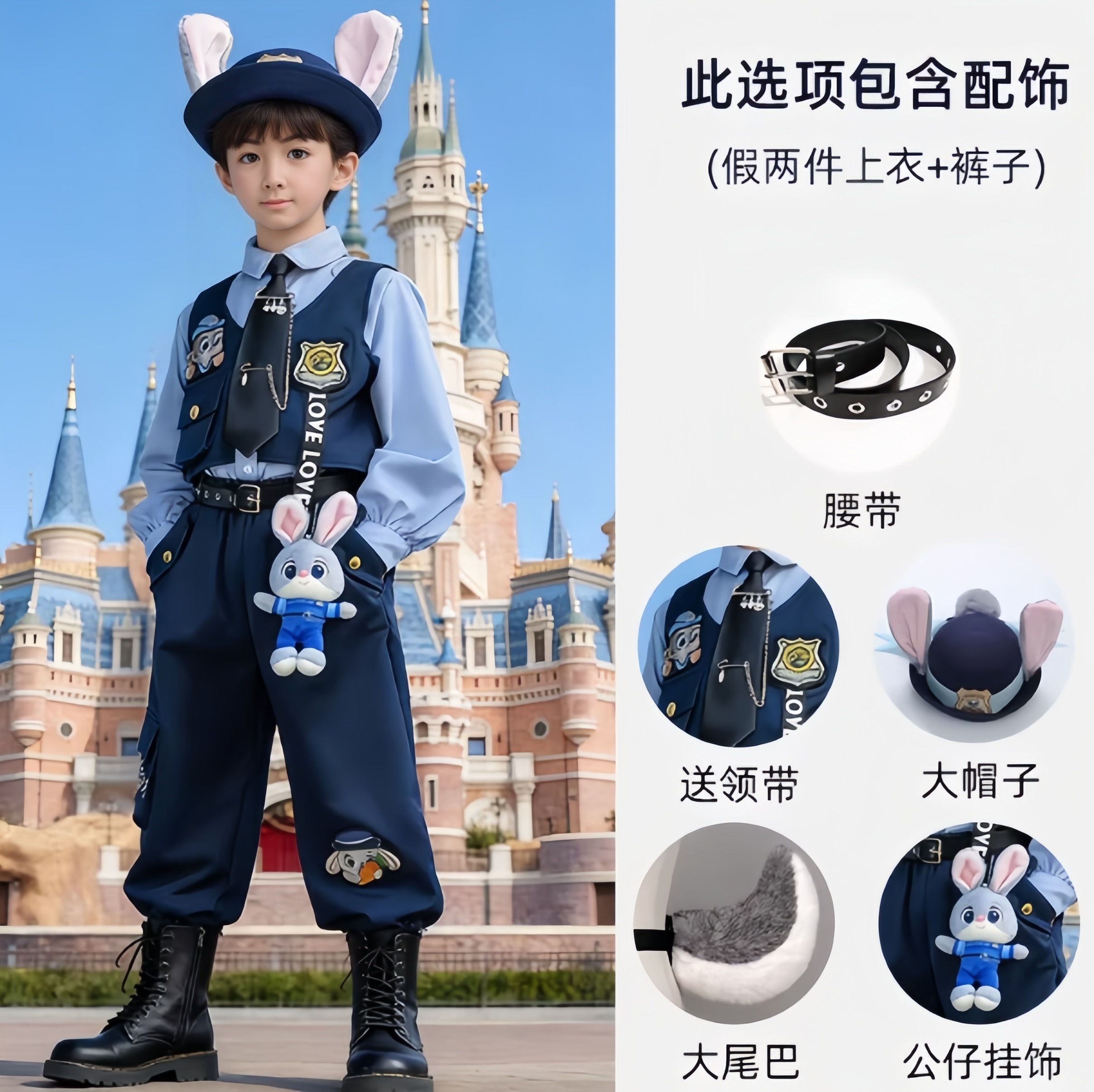 疯狂动物城兔警官春装套装